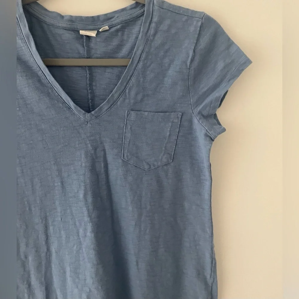 GAP shift dress size small blue color chest pocket pullover VNeck short sleeve - Picture 5 of 6